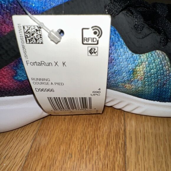 Adidas FortaRun Kids Training Sneaker Sz 4 1/2 ART FY3868 Lace Up Tie Dye Shoes - Picture 6 of 10